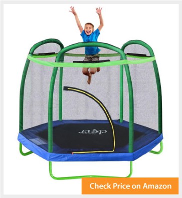 Clevr-7ft-Kids-Trampoline-with-Safety-Enclosure-Net-Spring-Pad-Mini-Indoor-Outdoor